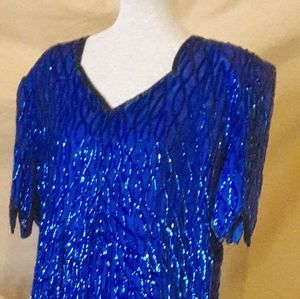 Rich Bright Blue Evening Dress